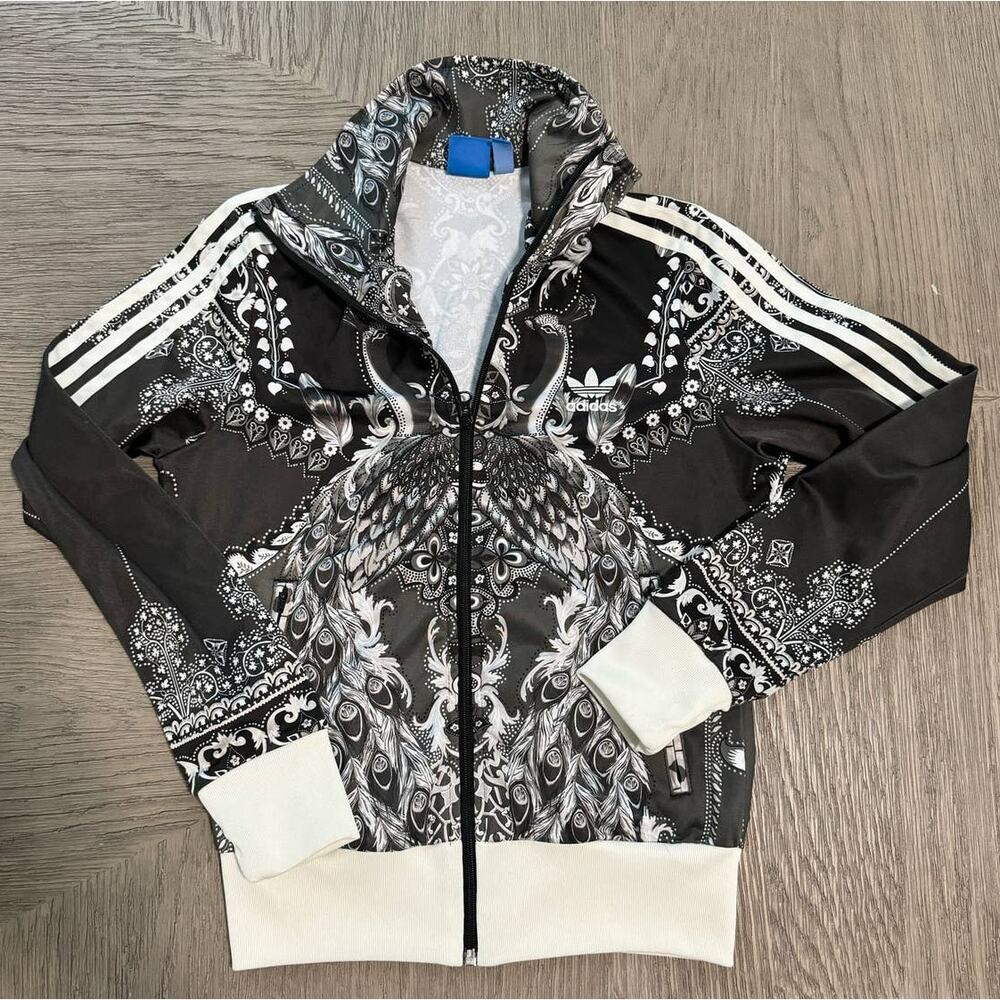 adidas x Farm Rio Pavao Firebird Black and White Track Jacket RARE